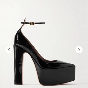 Valentino Garavani Glossy Black Platform Heels
